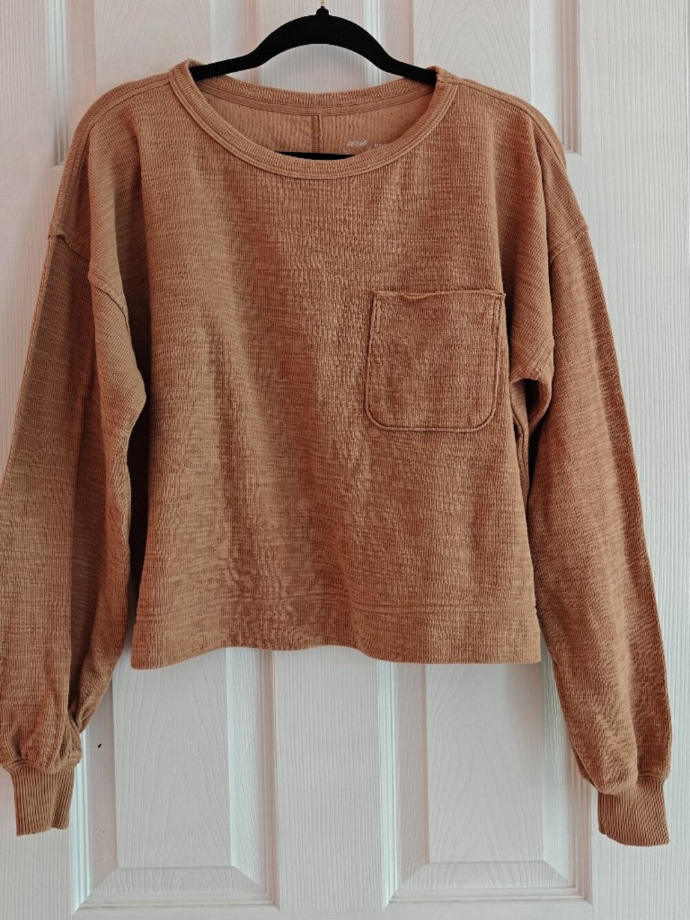 AERIE Endless Summer Crew Sweatshirt Beach Dune Size XXS
